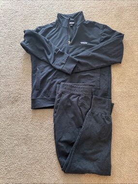 Patagonia Navy Quarter-Zip Pullover and Joggers Set